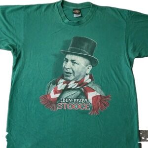 Vintage Three Stooges Shirt XL 90s TV Series Eben Eezer Scrooge Graphic Funny